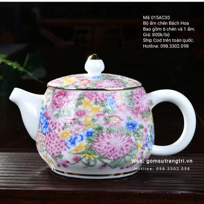 Ấm chén Bách Hoa Hàng Nhật